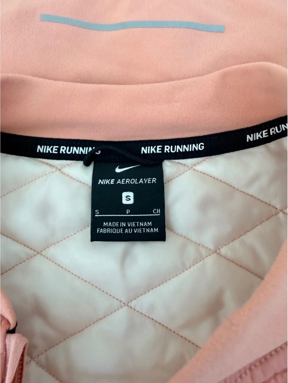 Nike AeroLayer Quilted Running Vest Clean Girl Gorpcore Pink Puffer Small S